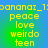 Yellow pixelated text on a blue-green gradient background, arranged in vertical with repeated phrases