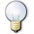 Pixelated light bulb icon with rounded glass bulb and metallic screw base, rendered in grayscale and yellow tones on white background.