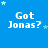 Blue background with white text 'Got Jonas?' repeated in a , surrounded by light blue stars