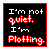 Static pixel art icon with red border and black background displaying text in white and red pixels.