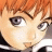 A pixelated anime-style character face with orange hair and gray eyes on the left, paired with a black background containing white text "Anime IM" and "COM" on the right.