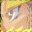 A 4-frame animated contact sheet showing a character's eyes with changing expressions and yellow motion lines, vertically labeled "YUGIOH" on both sides.