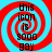 Red and cyan spiral background with black text reading 'This icon is sooo gay' in four identical quadrants.