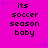 A static image with a bright pink background featuring repeated text and purple star motifs.