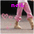 Animated sequence showing a person in pink pants walking with hearts floating around, text labels change across frames.