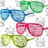 colorful pixelated sunglasses icons in blue, green, pink, and yellow arranged across multiple on a white background