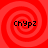 Four identical red spiral patterns arranged in a , each containing the text 'Chypz' in black pixelated font
