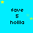 identical pixelated icons on a bright blue background, each displaying text and star symbols