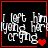 Black background with white pixelated text reading "I left him lyena har crying" and red heart symbols in a of four