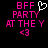 Pixelated pink text on black background with white heart and purple <3 symbol, two versions showing animation change.