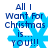 Blue snowflake-shaped icon with text 'All I Want For Christmas is... YOU!!!' in dark blue letters, displayed across four identical