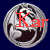 Circular silver icon with swirling dark and light patterns, red text overlays reading 'Kar', 'myn', and 'Inc' across three views on a blue background.
