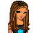 Pixel art contact sheet showing a female character with blue star motifs across clothing and accessories, paired with text fragments forming "if only dreams come true i would be with you" on black background.
