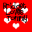 Red background with white pixelated hearts and black text reading "Bridget Loves Tommy" in four identical quadrants.