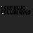 identical pixelated text icons reading 'I GOT BLUE COLLAR EYES' in varying color schemes against a dark background