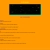 A static image with a bright orange background and a central dark rectangular area bordered by greenish-yellow edges, containing scattered light pixels.