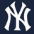Pixelated split-screen icon with white 'NY' logo on dark background left and blue background right displaying pixel text.