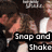 Animated icon shows two people in a close embrace with text "Snap and Shake" overlaid, transitioning between poses.