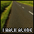 Animated contact sheet showing 14 frames of a road scene with changing text color in the phrase "I WALK ALONE" across sampled frames.