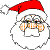 Pixelated Santa Claus icon with red hat and white beard on left, green text "Original Icons .com" on right against dark background.