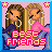 Pixel art contact sheet showing two animated frames of a friendship-themed buddy icon with cartoon girls and text about being best friends.