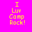 Four display yellow pixelated text "I Luv Camp Rock!" on alternating bright pink and purple backgrounds