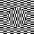 Black-and-white optical illusion icon with checkerboard background and central ambiguous shape, accompanied by text labels "hole or a circle" and attribution to aimicons.net.
