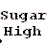 Animated contact sheet showing 19 sequential frames of a text-based buddy icon with alternating 'Sugar' and 'High' words in black and red on gray background, displaying progressive color changes across frames.