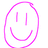 Four pink outlined egg-shaped icons with varying facial expressions arranged in a on white background