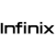 Black pixelated text 'Infinix' on white background with grayscale anti-aliasing edges.