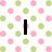 Pixelated text 'I LOVE WATER-MELON!' on a white background with repeating pink and green polka dots.