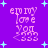 Purple background with light blue plus signs and pink text reading 'epu roy love you 333' in four identical quadrants.