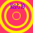 Four identical circular yellow concentric rings on a pink background with purple text "Kst 10" above each ring.