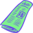 A static pixelated icon with a green and blue color scheme, featuring abstract patterns on a light gray background.