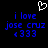 Pixelated blue text on black background with white heart symbol above, showing identical static content across two views.
