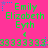 A static image with a bright pink background displaying repeated green text and symbols in a pattern