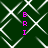 Green background with white diamond pattern and vertical pink text 'BRI' repeated four times