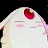 A 48x48 pixel buddy icon featuring a white cartoon character with pink cheeks and closed eyes, a red heart on its head, next to stylized text reading "Anime IM" and "com" on a black background.