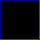 intersecting blue and green lines on a black background, forming irregular square and rectangular shapes