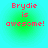 Four identical pixelated text on a cyan-to-green gradient background display 'Brydie is awesome!' in red