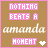 A 48x48 pixel animated buddy icon featuring a brown background with pink text and a white heart, displayed as two sequential frames in a contact sheet showing animation changes.