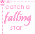Static pixel art icon featuring pink text and decorative elements on a white background with gray borders.