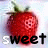 Animated contact sheet of a strawberry icon with changing text, showing five frames arranged in 3x2 grid layout on gray background.