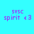 Static image with cyan background and purple text reading 'SVSC spirit <3' repeated across six positions, partially overlapped by solid purple rectangular blocks.