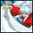 A 48x48 pixel animated buddy icon featuring a character with red hair and white clothing against a blue background, paired with text reading "Anime IM" and "COM" on the right side of the contact sheet.