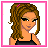 A 4x3 contact sheet of pixel art frames showing a cartoon character's body parts and text phrases in pink and black colors.