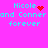 Pixelated cyan text on bright pink background reads "Nicole and Conner forever" with red heart and red dot animations.