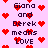 Pixelated text and red heart symbols on a light purple background with no visible motion.