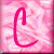 A 3x2 contact sheet of six animated frames showing a pink-themed cutie icon with stylized letters and a star symbol on a textured background.