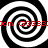 Four black-and-white spiral patterns arranged in a with red text overlays reading "Dom" and "@25333" across the top and bottom